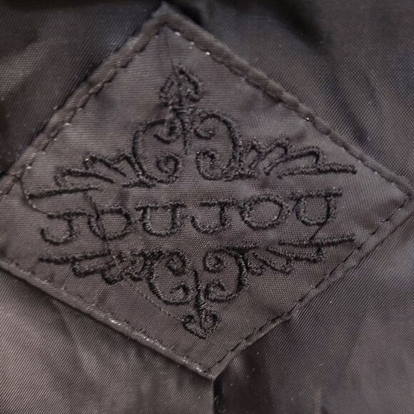 Jou Jou Black and White Houndstooth Trench Coat - Picture 2 of 3